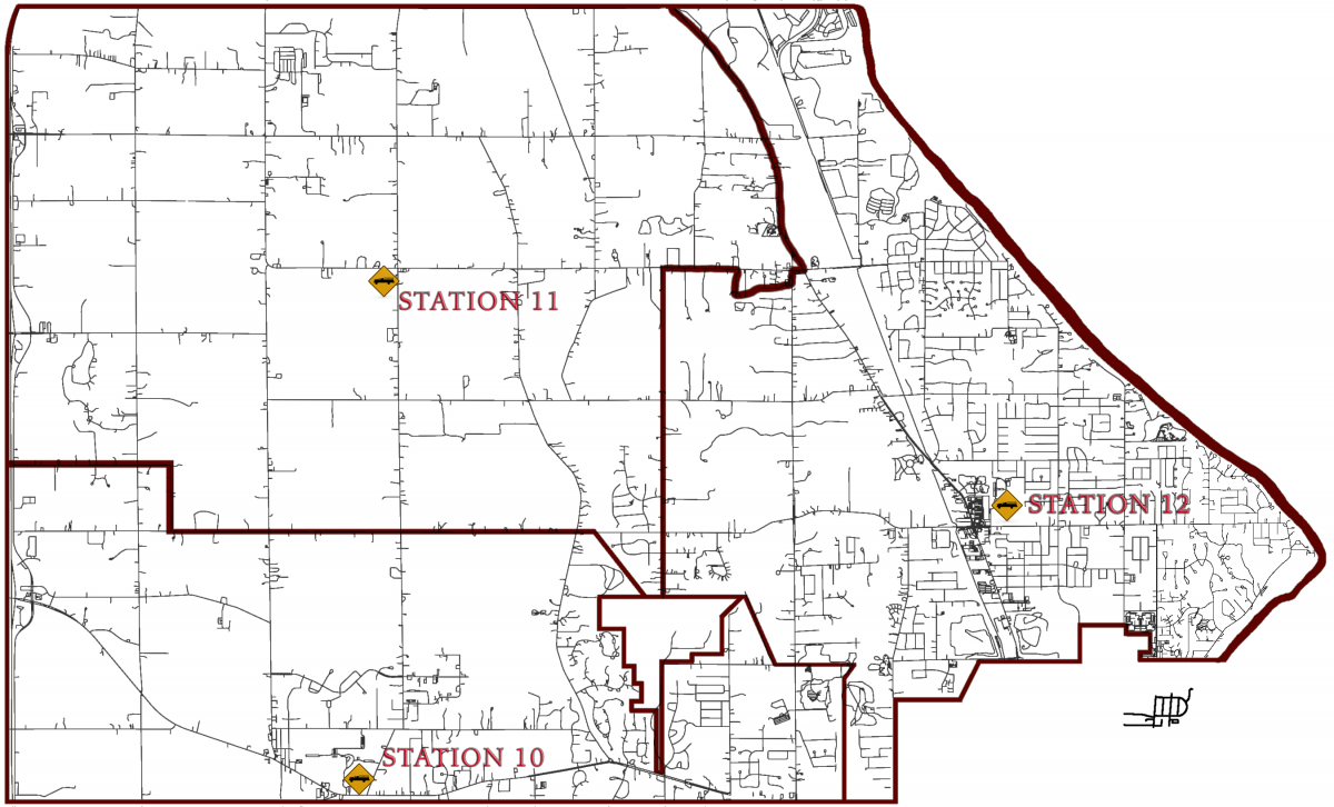 Caledonia Fire Department Station District Map